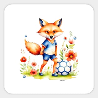 Foxie Fox The Soccer Player Sticker